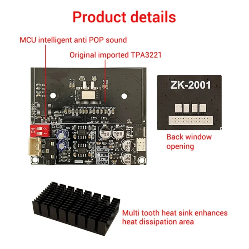 TPA3221 100W X2 Dual Channel Digital Amplifier Board - Image 5