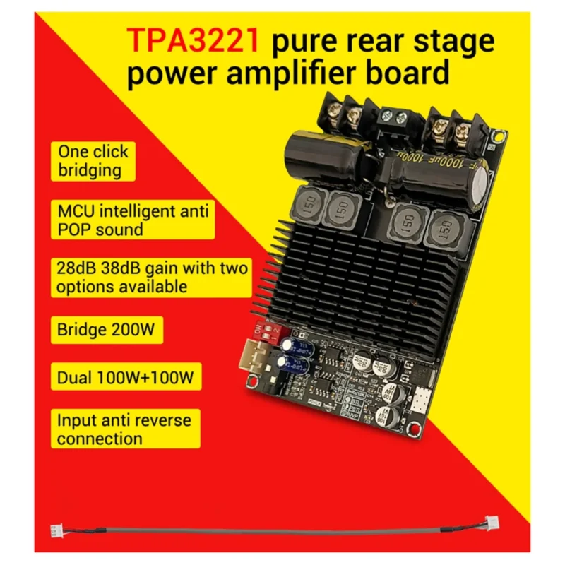 TPA3221 100W X2 Dual Channel Digital Amplifier Board - Image 3